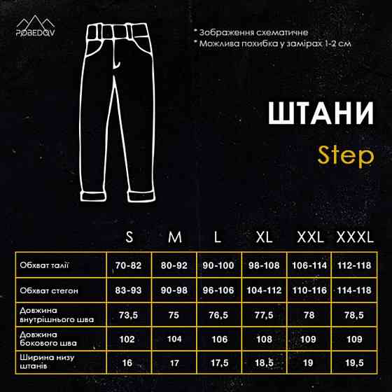 Мужские брюки карго демисезонные темно-серые коттоновые Pobedov Step Киев