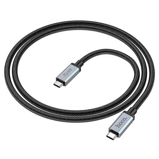 Кабель HOCO US06 USB3.2 20Gbps 100W HD high speed data cable(L=1M) Black Киев