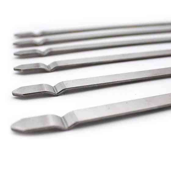 Набор шампуров для боковой горелки гриля SANTOS, из нержавеющей стали, ветрозащиты, набор 6 шт. 890956 Код: 010998 Ровно