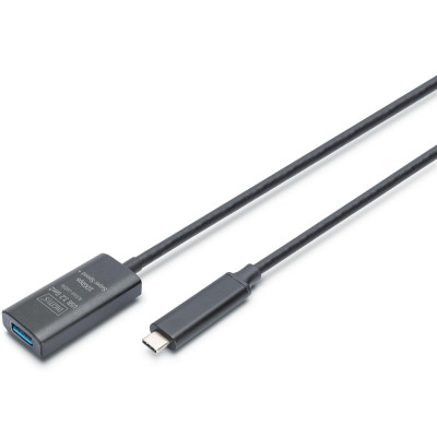 Дата кабель USB-С Male to USB-A Female 10.0m USB3.2 Gen2 Active 10G Digitus (DA-73113) Вінниця - фото 1
