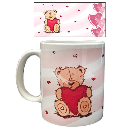 Чашка оригінальна Ведмедик із серцем Київ - фото 1