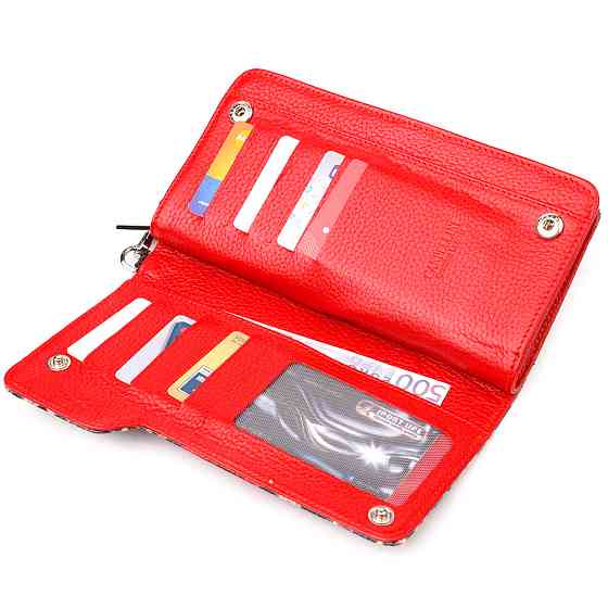 Лаковане портмоне клатч з натуральної шкіри з тисненням під змію CANPELLINI 21541 Різнокольорове Київ