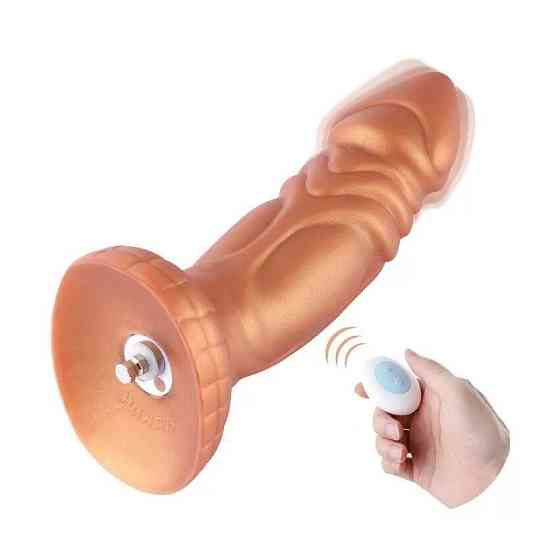 Фалоімітатор з вібрацією Hismith Slightly Curved Vibrating Silicone Dildo Monster Series, KlicLok Sex Aura Київ