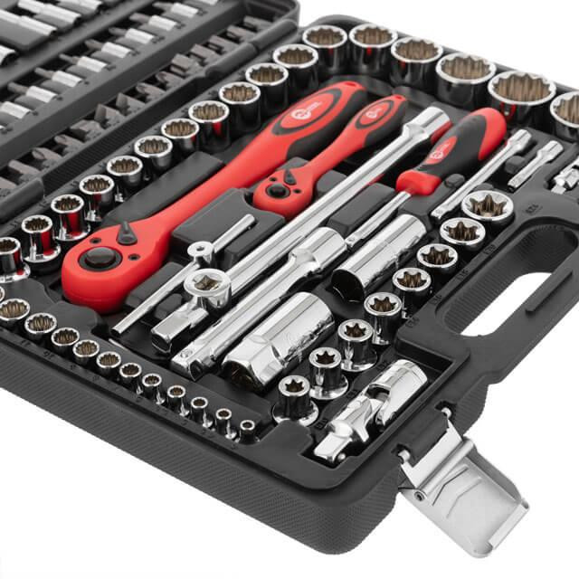 Набір інструментів INTERTOOL 1/2 "& 1/4", 108од., ET-6109, Cr-V Універсальний набір з хром-ванадієвої сталі Львів - фото 2