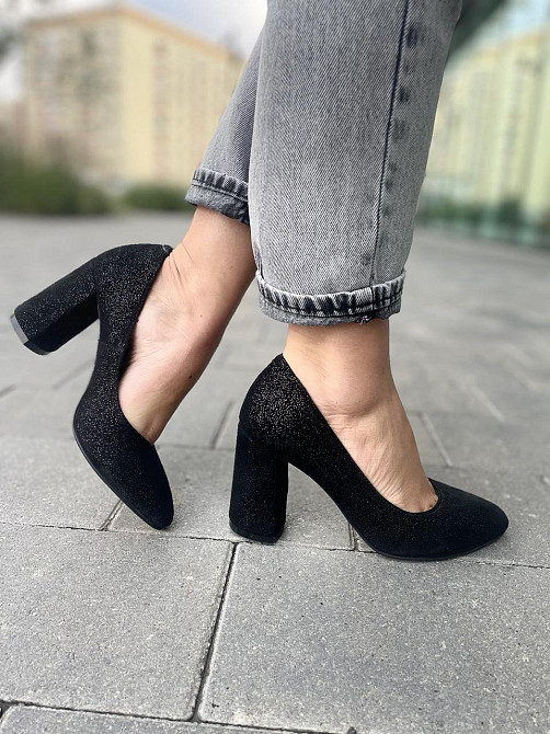 Nivelle Туфлі жіночі NIVELLE 1592/8051-8045 чорний/срібні (весна-осінь, замша натуральна) (3476 Коломыя - изображение 1