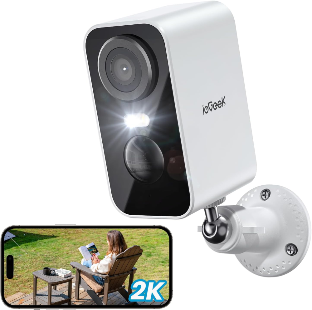 Беспроводная Wi-Fi камера видеонаблюдения ieGeek ZS-GX3S 2K, аккумуляторная, цветное ночное видение, PIR, сирена, прожектор, Alexa Киев - изображение 2
