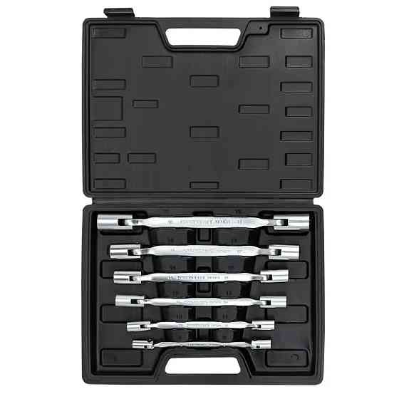 Набір ключів торцевих з шарніром 6пр. (8х9-18х19) FORCEKRAFT FK-5074K Одеса