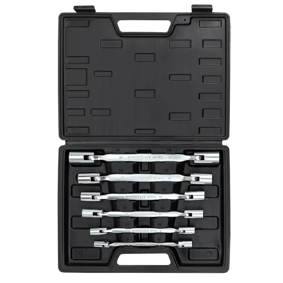 Набір ключів торцевих з шарніром 6пр. (8х9-18х19) FORCEKRAFT FK-5074K Одесса - изображение 2