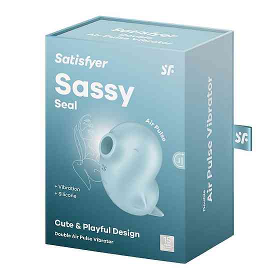 Вакуумный клиторальный стимулятор с вибрацией Satisfyer Sassy Seal, 2 независимых мотора Sex Aura Киев