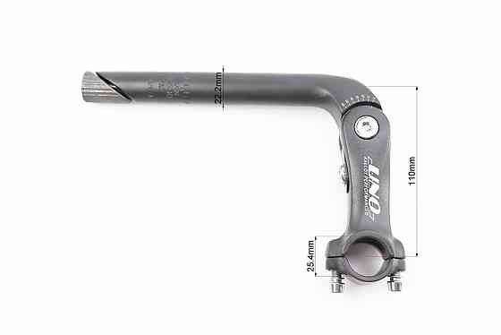 Винос керма MTB регульований 22,2x25,4х110мм, алюмінієвий, чорний AL-828 Київ