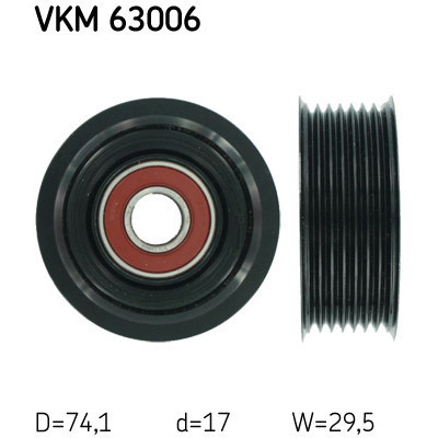 Ролик натягувача ременя SKF VKM 63006 Вінниця - фото 1