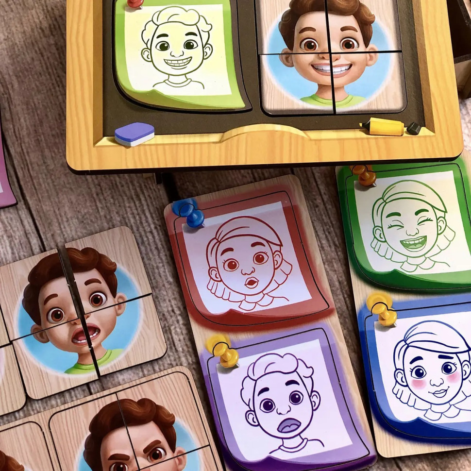 Деревянный пазл-сортер 