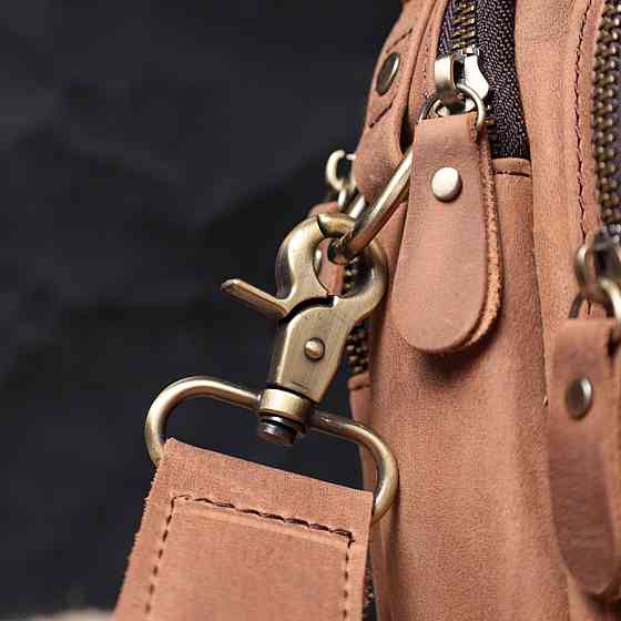 Винтажная сумка для мужчин из натуральной кожи Vintage 22811 Коричневый Киев