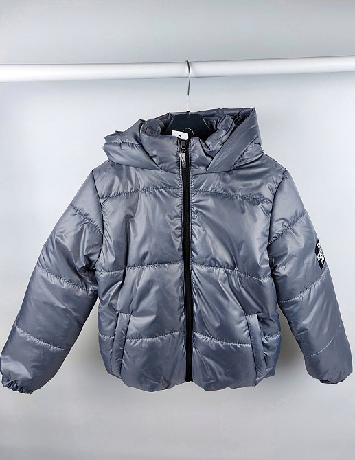 Демисезонная серая куртка под резинку The North Face на 6,7,8 лет Николаев - изображение 1