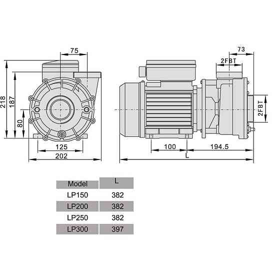 Насос для бассейна Aquaviva LX LP200T (380 В. 27 м3/ч. 2 HP) Киев