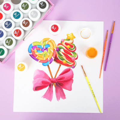 Гуашевые краски Yes Pusheen 24 кольорів по 20 мл (230404) Винница - изображение 7