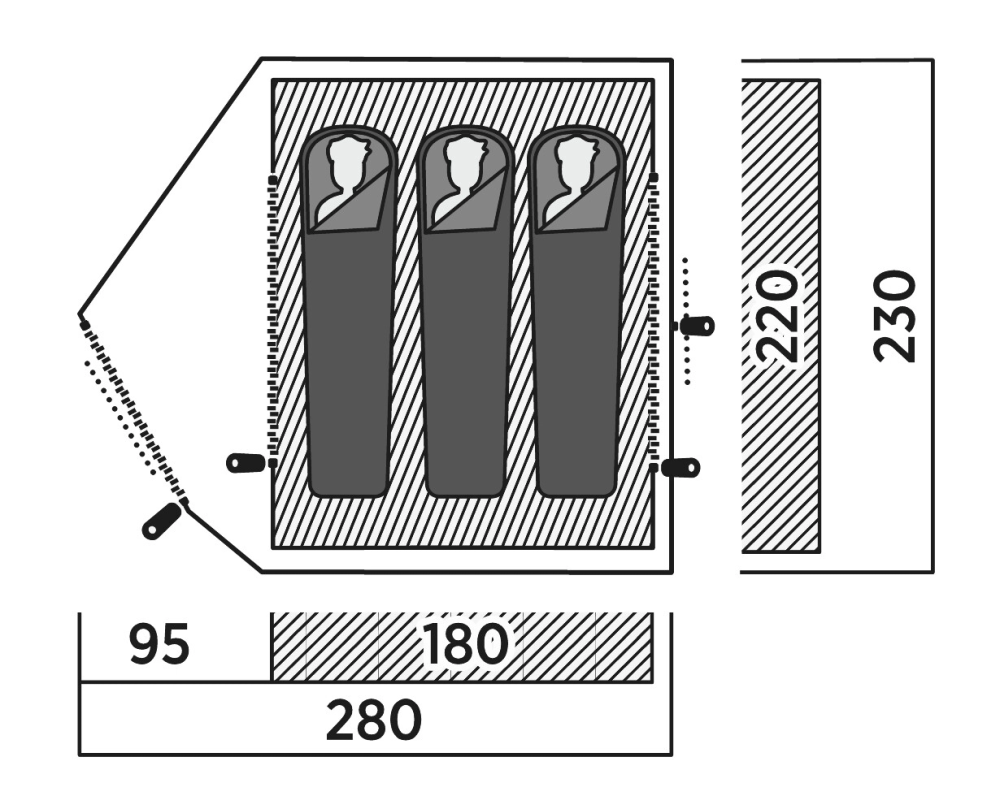 Палатка трехместная Easy Camp Rondane 3 (120470) Київ - фото 8