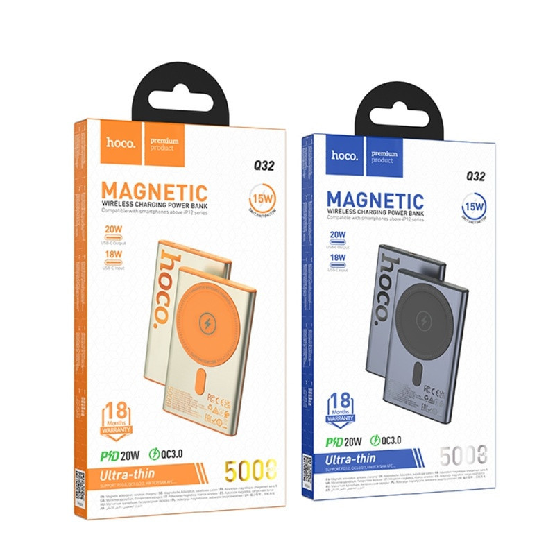 Безпровідний магнітний акумулятор HOCO Q32 Bird 5000mAh Київ - фото 1