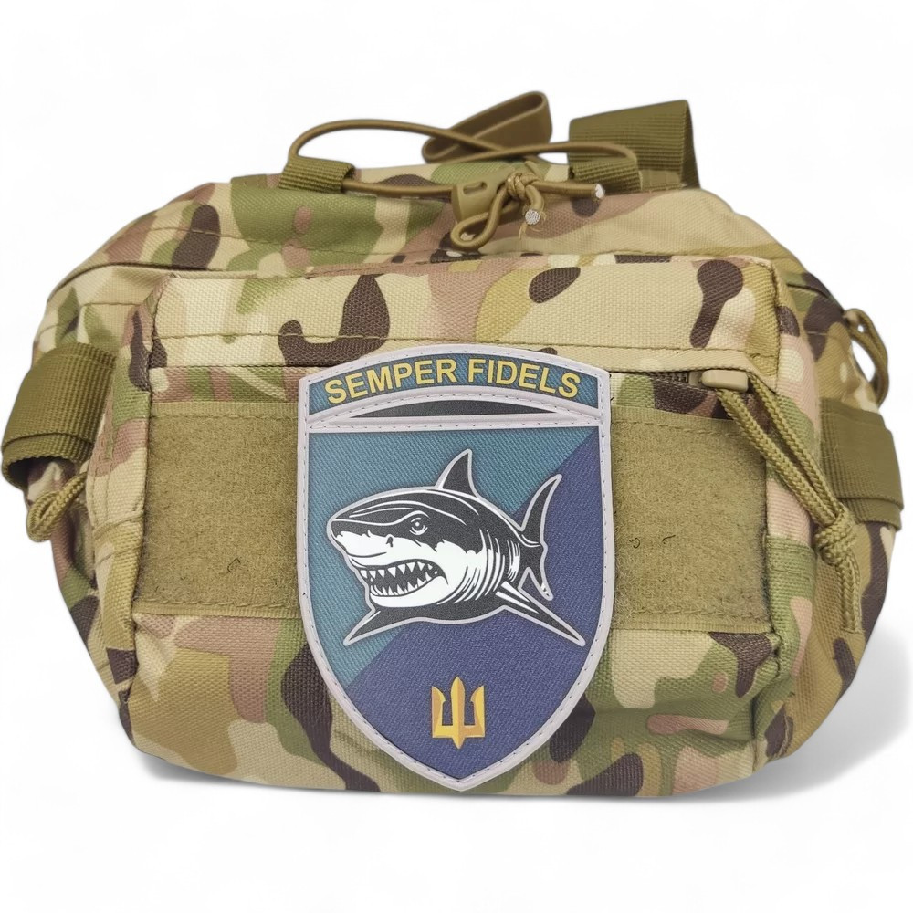 Патч / шеврон ЗСУ Semper Fidelis акула Київ - фото 2