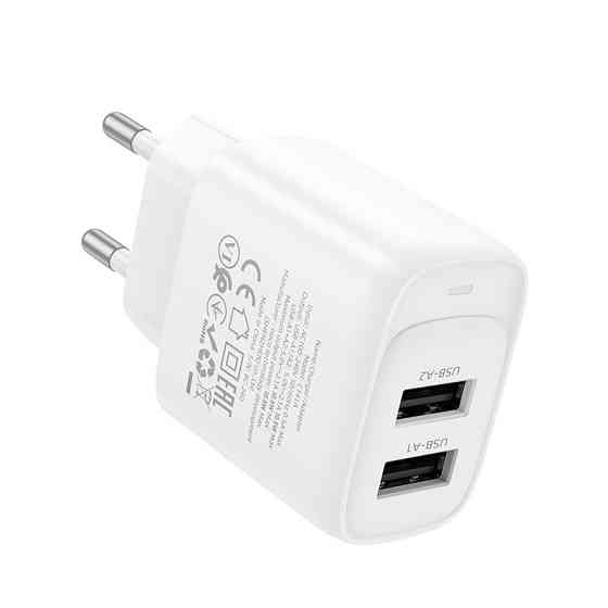 Сетевое зарядное устройство HOCO C141A Smart dual-port charger White Одесса