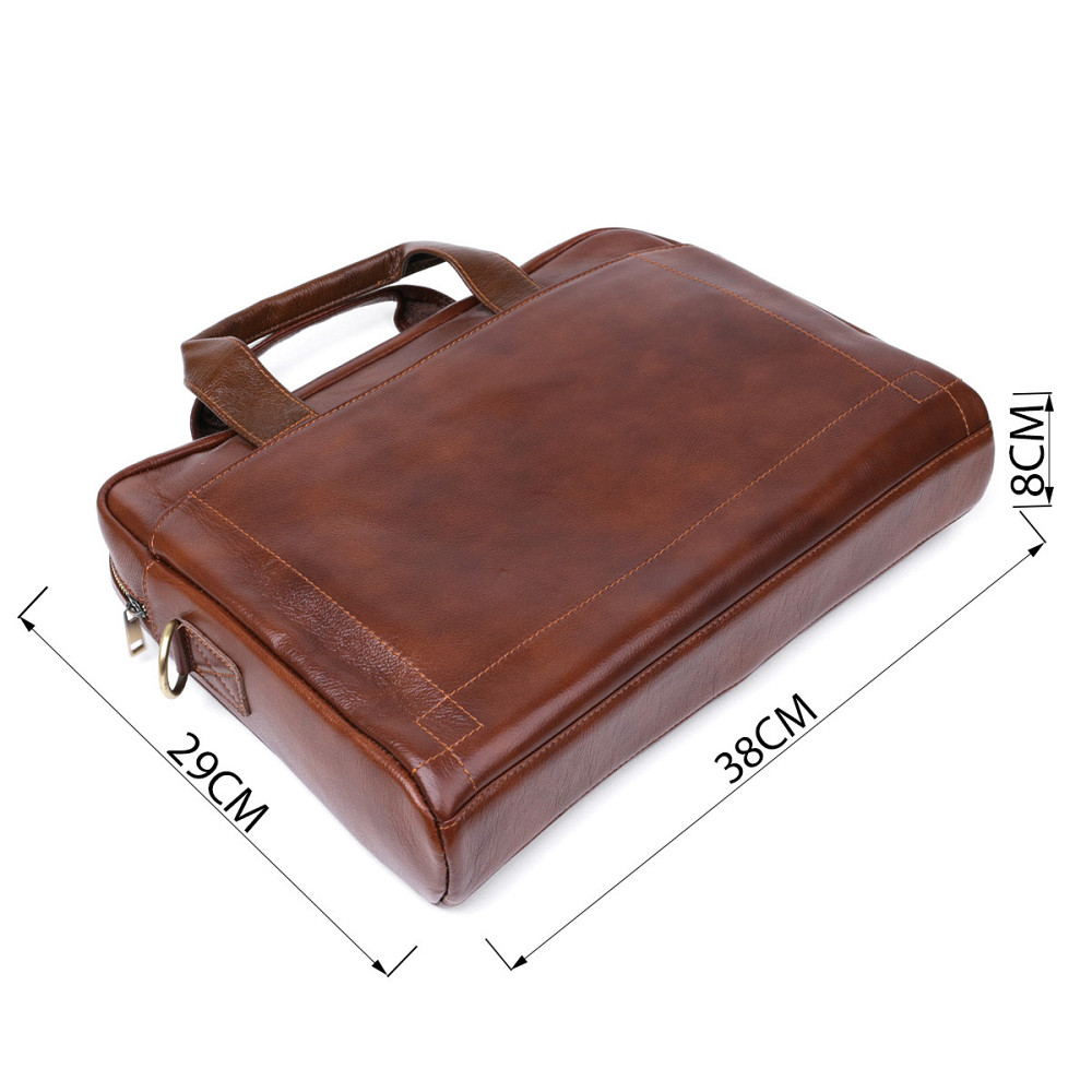 Кожаная мужская сумка для ноутбука Vintage 20470 Коричневый Киев - изображение 3