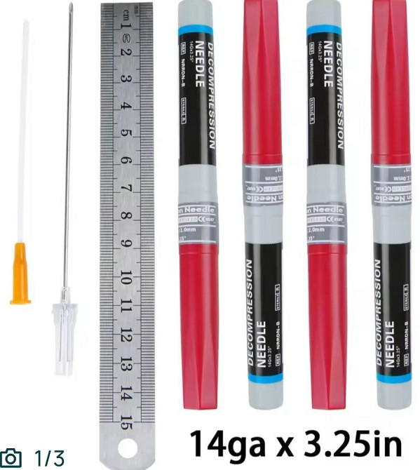 Декомпрессионная игла 14g с катетером. Харьков - изображение 3