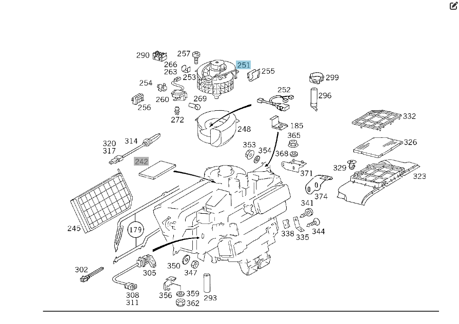Mercedes-Benz  A1408300508 Вентилятор - моторчик обігрівача S-class W140 CL C140 Одеса - фото 2