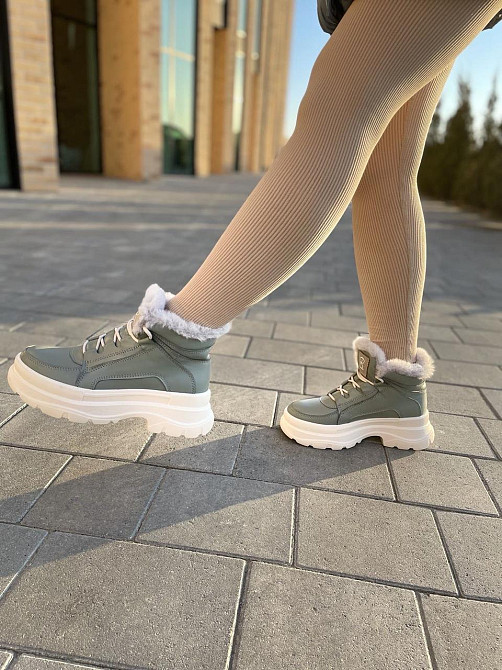 Черевики жіночі BR 07 мята (зима, шкіра натуральна) (4890) 38 Коломия - фото 1