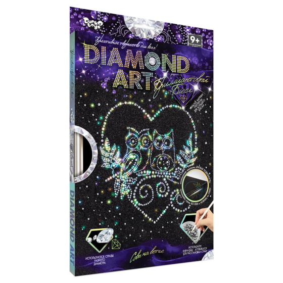 Комплект креативної творчості "DIAMOND ART" DAR-01, 10 видів  Сови на гілці Вінниця