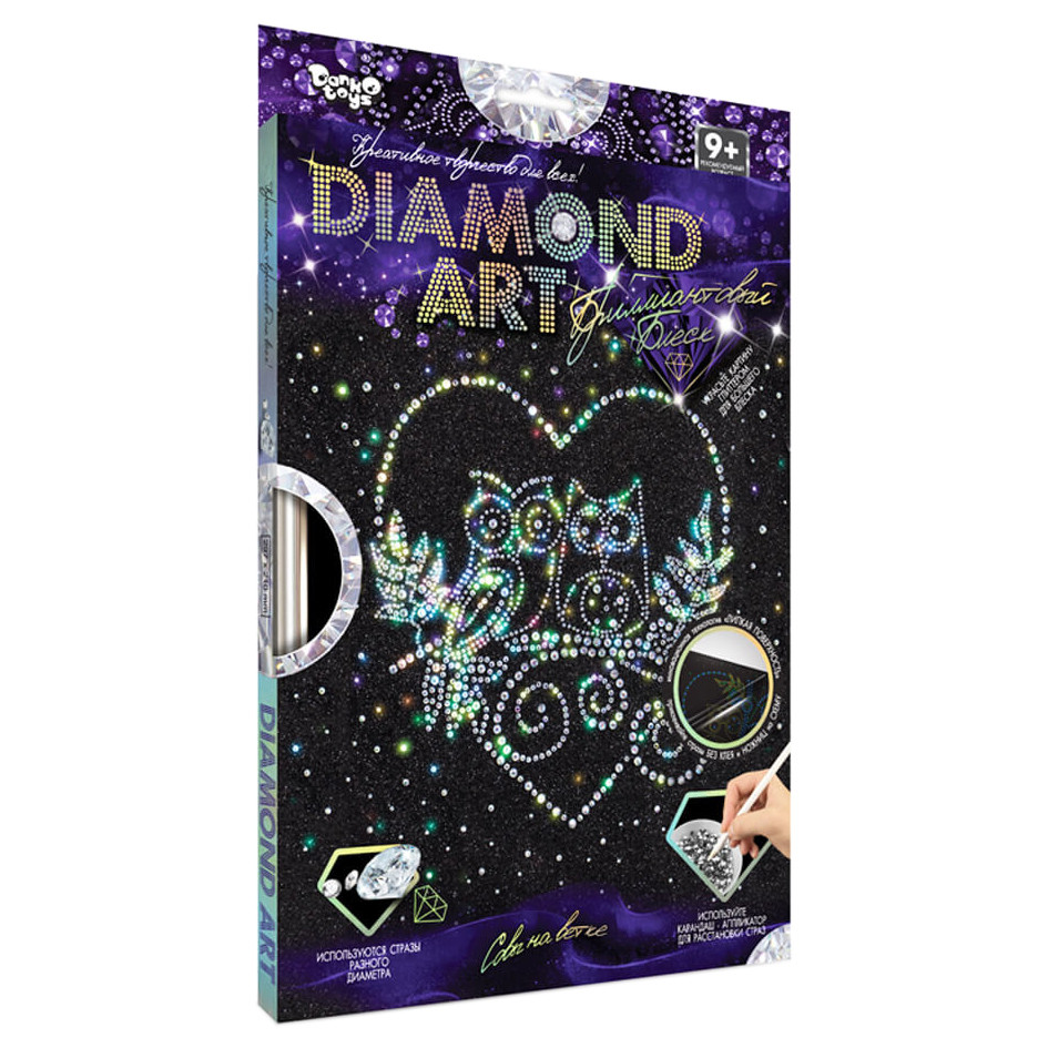 Комплект креативної творчості "DIAMOND ART" DAR-01, 10 видів  Сови на гілці Вінниця - фото 1