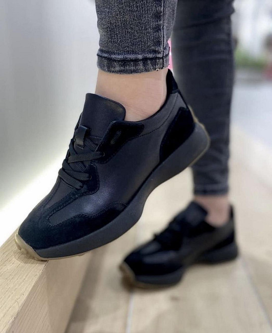 EMELI Кросівки жіночі EMELI 171/1 чорні (весна-осінь, шкіра+замша натуральна) (4779) Коломия - фото 6