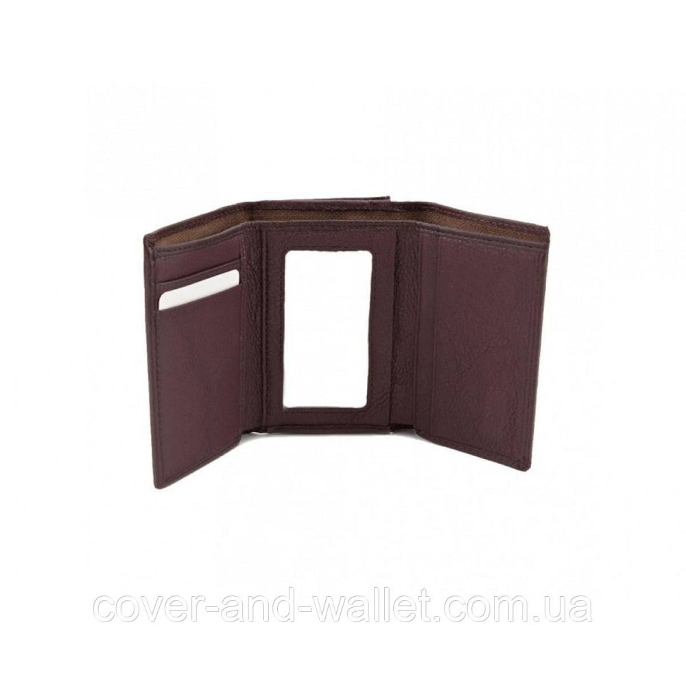 Компактний жіночий гаманець на магнітах у три складання Marco Coverna MC-1419 Коричневий Київ - фото 6