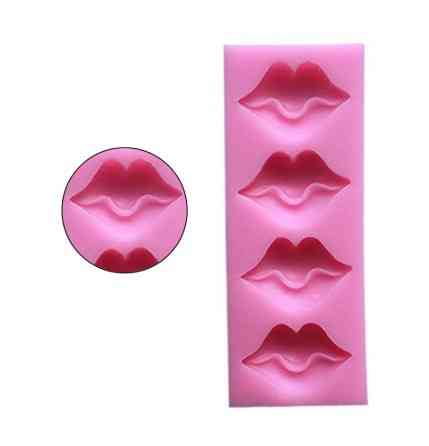 Молд силиконовый Губы 125 на 50 мм розовый Киев