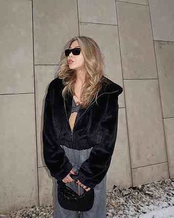 Жіноча базова тепла повсякденна шуба хутро на підкладці Одеса