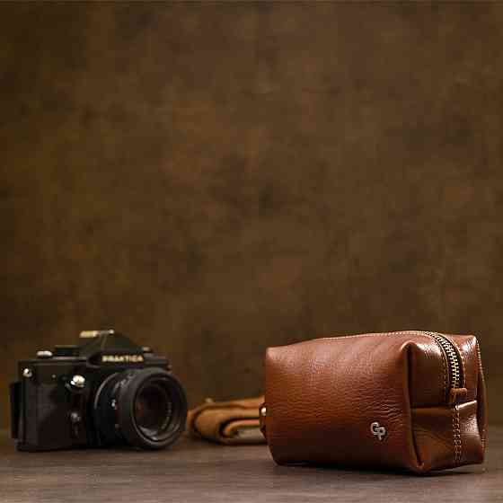 Мужская косметичка из натуральной кожи GRANDE PELLE 11414 Коричневый Киев