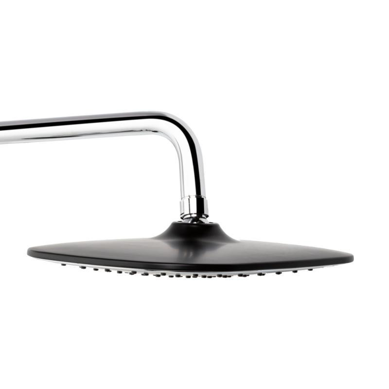 Душевая система универсальная Qtap Grand на три потребителя (с изливом) QTGRABCR1004 Chrome/Black, латунь Харьков - изображение 9