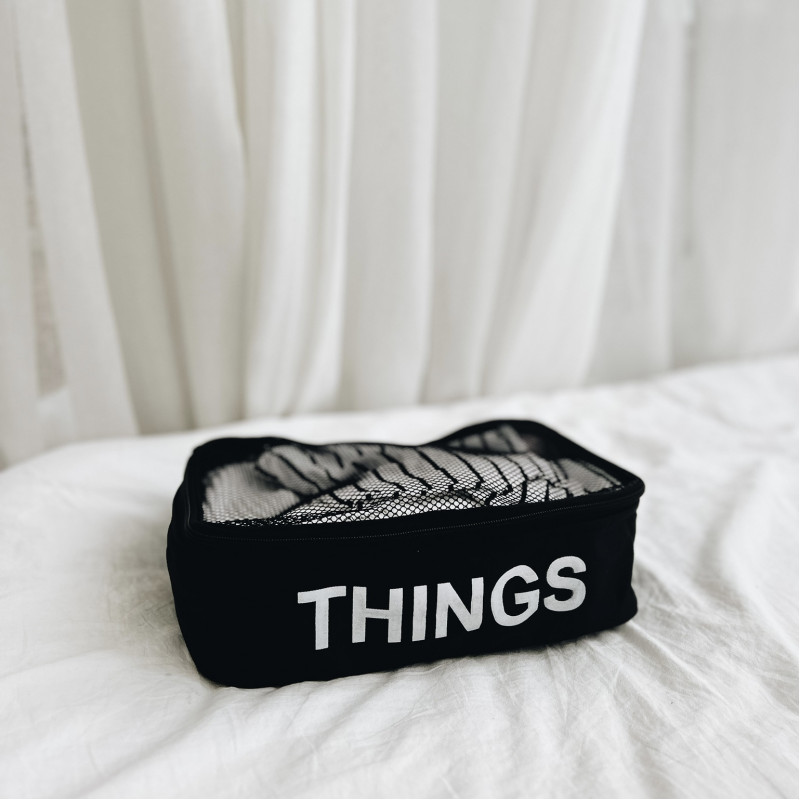 Сумка хлопковая для вещей 30x20x10 THINGS (Черный) Сумы - изображение 1