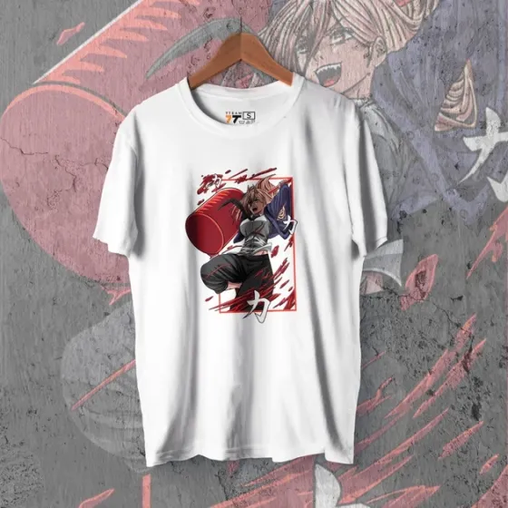 Футболка для подростка мальчика с принтом Человек Бензопила Power 2 WE Размер 160 Anime10480 Днепр