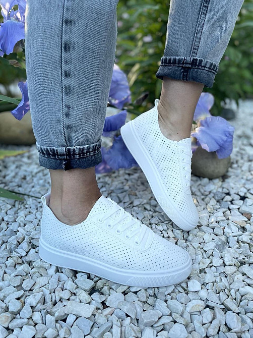 Fashion Мокасини жіночі FASHION 161-262 білі (весна-літо, еко-шкіра) (5075) Коломия - фото 8