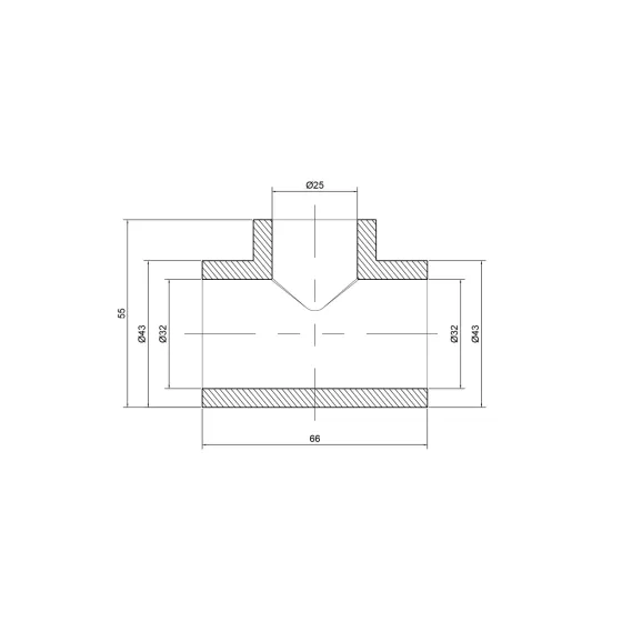 Тройник PPR Thermo Alliance 32х25х32 Київ