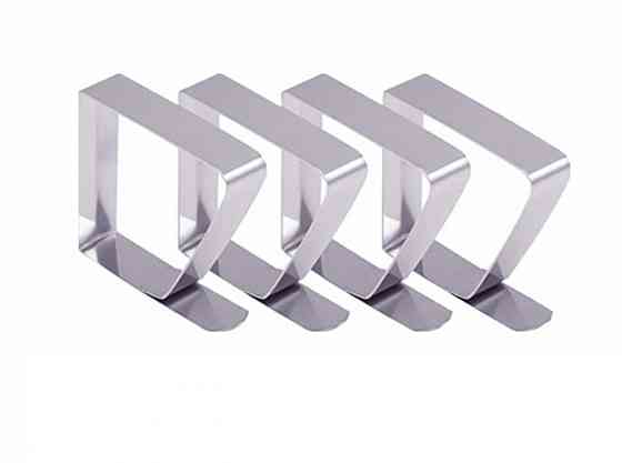 Клипсы для скатерти на стол Металлические (4шт./уп.), фиксатор держатель для скатерти Винница