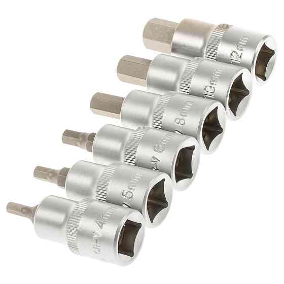 Набір ключів HEX з насадками 1/2"-12 предметів SATRA S-SH1212L Чернігів