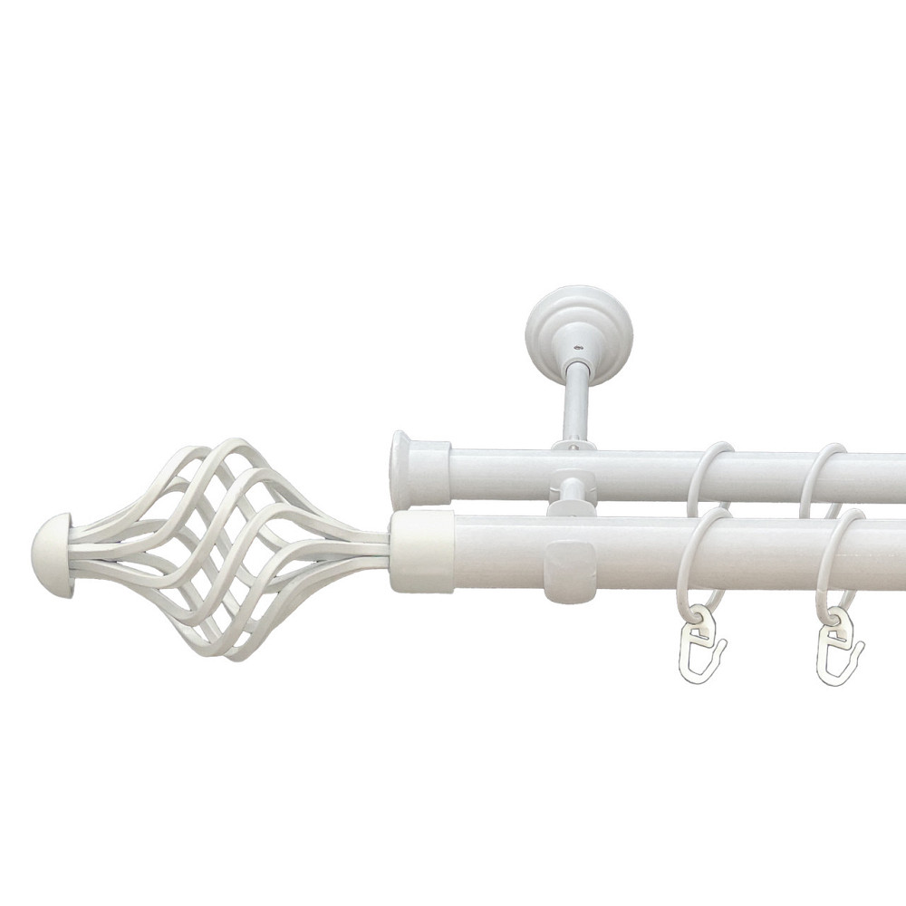 Карниз Orvit Арезо металевий дворядний відкритий Арктіс 25\19 мм 200 см (00-00010311) Львов - изображение 1