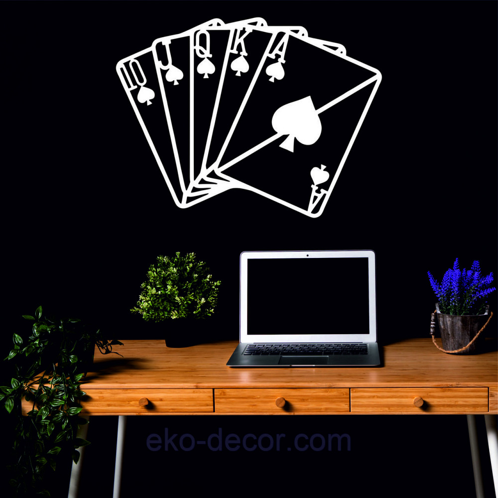 Декоративне настінне Панно «Карти» Декор на стіну 90*68 см, Білий Київ - фото 3