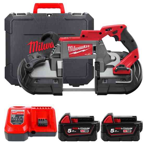 Стрічкова пила MILWAUKEE M18 FUEL CBS125-502C по металу 4933448195 (+ заряд.пристрій, 2 акум., полот Одеса