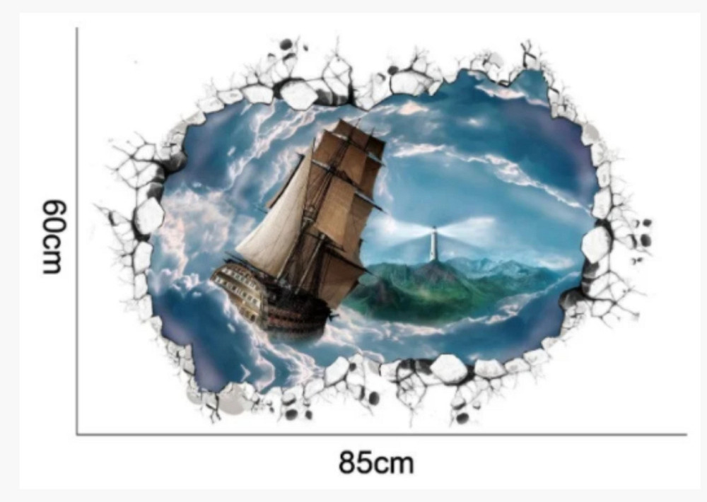 Наклейка интерьерная 3 D Корабль Киев - изображение 3