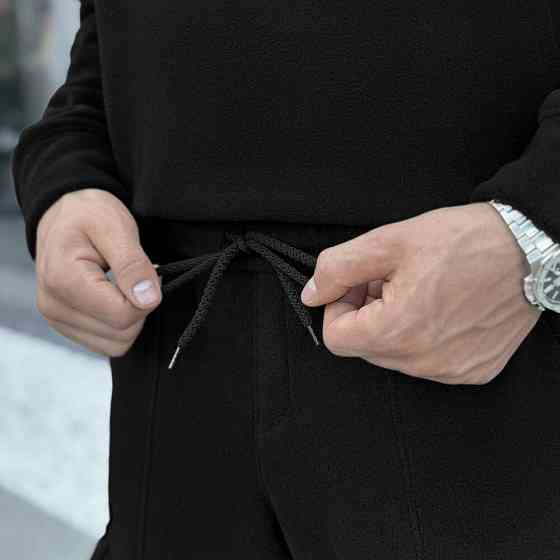 Чорний спортивний костюм чоловічий Pobedov Winter. Комплект спортивний зимовий чоловічий кофта зі штанами Київ