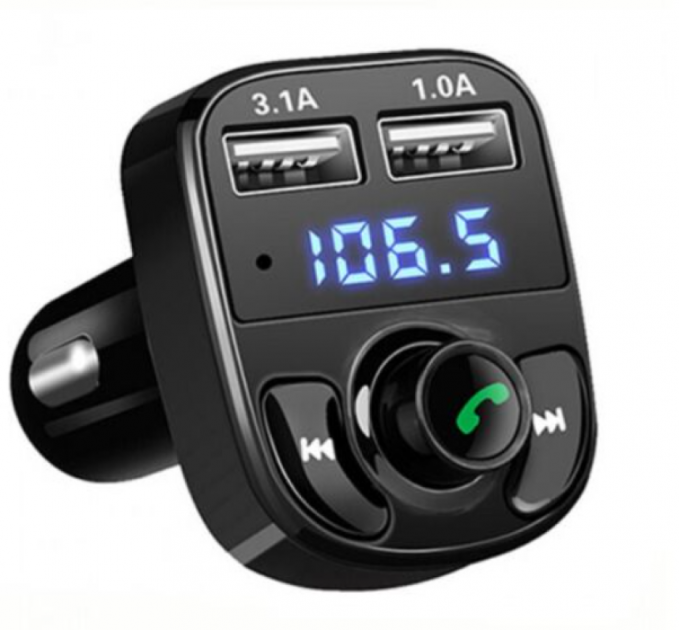 Автомобильный FM-трансмиттер CAR X8 Модулятор Вluetooth Київ - фото 1