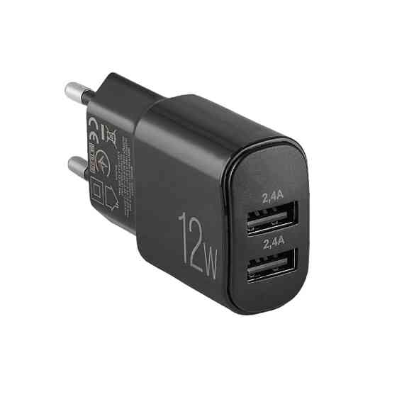 Сетевое зарядное устройство Winso Pro 12W 2xUSB-A черный Львов