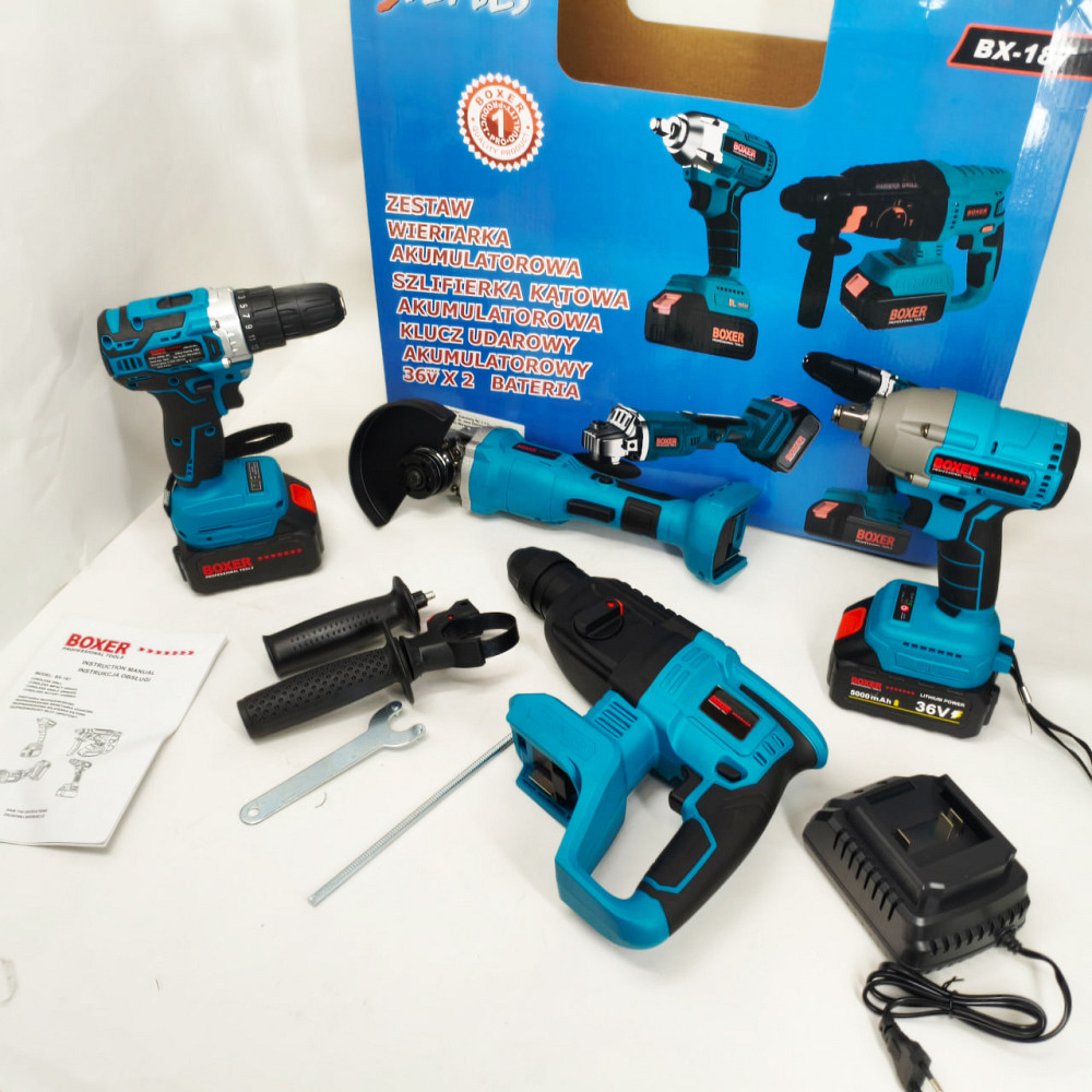 Набір гайковерт шуруповерт перфоратор 48 В Boxer BX-187G набір акумуляторного інструменту ZO-49 Львів - фото 6